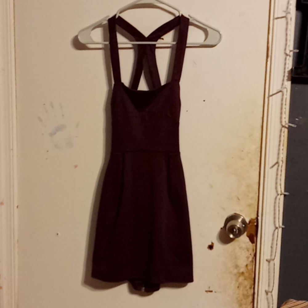 Dark purple mini dress